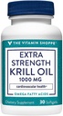 비타민 Shoppe Extra Strength Krill Oil - MSC 인증 지속 가능 - 1,000 MG (30 Softgels)
