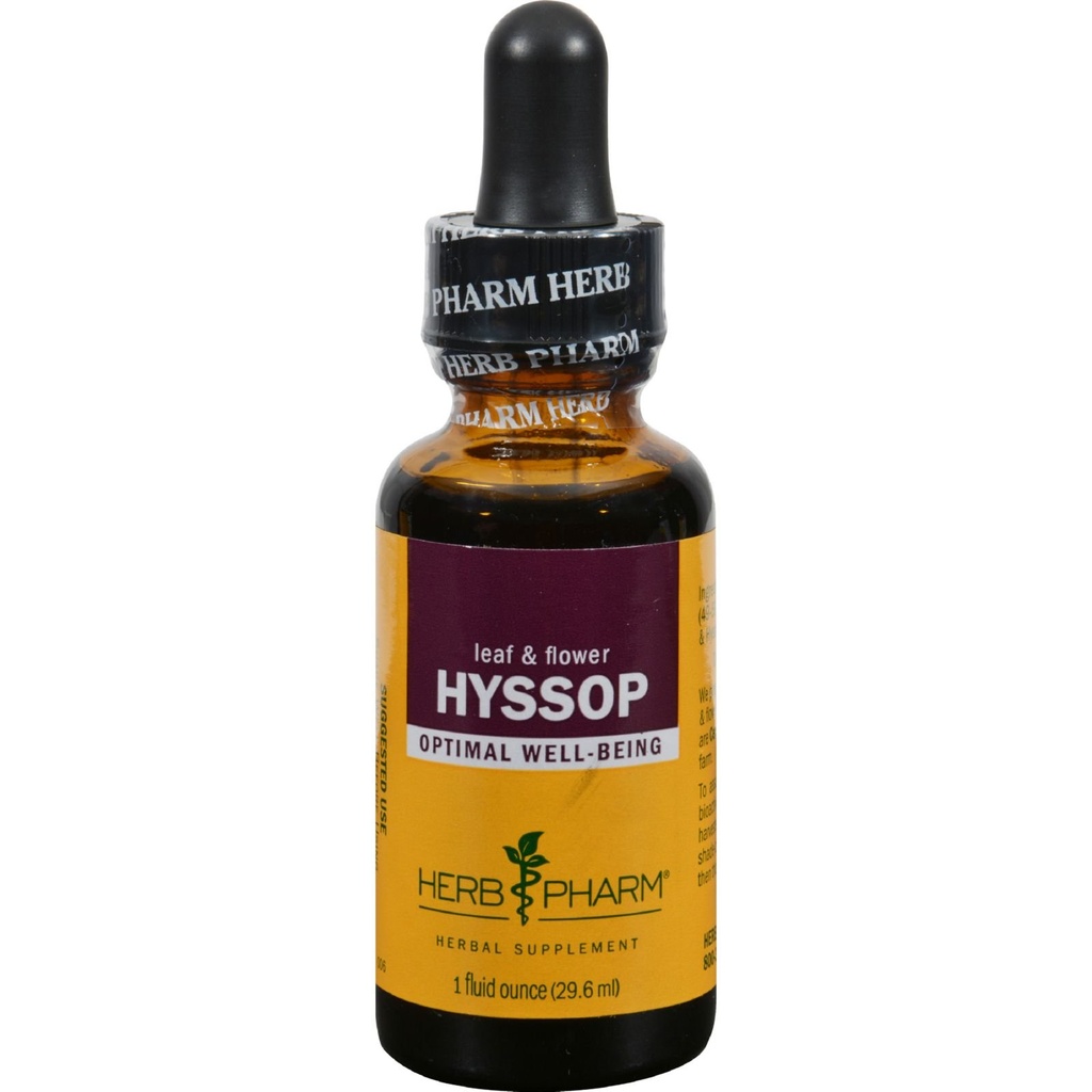 허브 Pharm 인증 유기 Hyssop 액체 추출 - 1 Ounce
