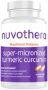 Nuvothera Super-Micronized Turmeric Curcumin 캡슐 1 달 공급 급속한 흡수, 전체적인 뿌리, 비 GMO의 지원 합동, 피부, Gut 건강 & 산화 방지제 (60의 캡슐)
