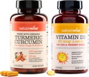 NatureWise Curcumin Turmeric 750mg & 비타민 D3 1000iu 공동, 뼈, 면역 지원 [90 조사, 360 조사]