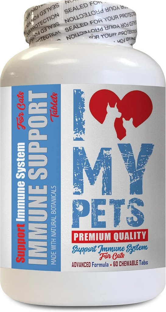 I LOVE MY PETS LLC cat Liver Food - CAT 면역 지원 - 부스터 - 건강한 보충 - 고양이를위한 심황 - 60 치료 (1 병)