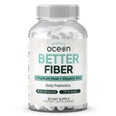 유기농 더 나은 섬유 - 매일 섬유 보충 - Effortless Bowel 운동을위한 부드러운 발판 - Psyllium Hulk 및 Slippery Elm - 90 캡슐