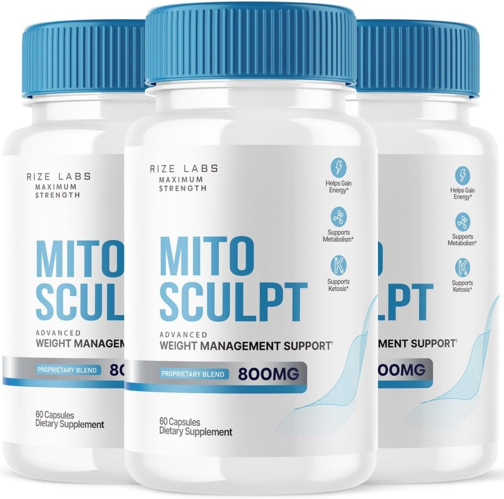 실험실 MitoSculpt 체중 감소 알약을 rize - MitoSculpt 고급 공식 캡슐을 가진 당신의 이상적인 몸을 조각, 연료 (180의 캡슐)를 위한 저장된 지방을 도는 보충교재 (3)