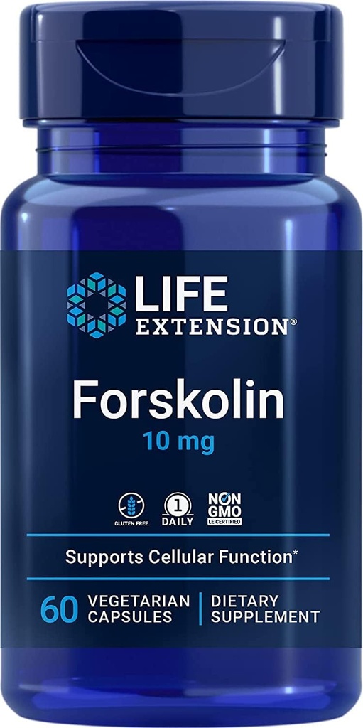 수명 연장 Forskolin 10 mg, 60 채식 캡슐 (포장 2)