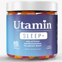 1개의 유기 잠 Gummy-5 mg Melatonin, 50 mg Valerian 뿌리, 50 mg Ashwagandha 다 풍미 60 조사 (1의 포장)에 대하여 3.