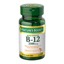 Nature 's Bounty Vitamin B12 2500 mcg, 에너지 대사, 심장 및 신경 시스템 건강, 75 빠른 용해 정제