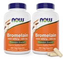 이제 Bromelain 500 mg, 200 Veg 캡슐 (팩 2) 보충 - 비 GMO, 채식 500mg 모자