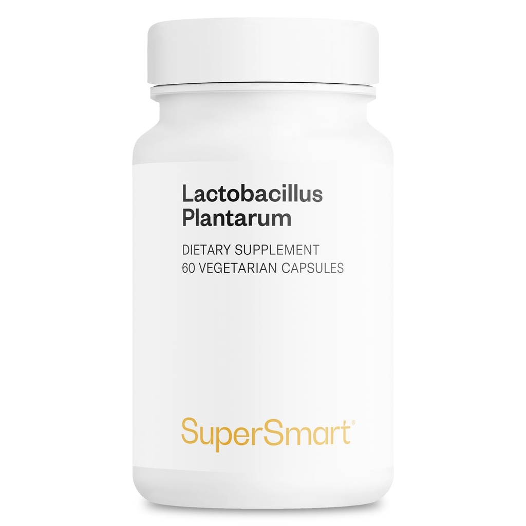 Supersmart - Lactobacillus Plantarum PostBiotic 20 Billion CFU per Day (Immuno-LP20) - Heat-Treated Probiotic Supplement | Non-GMO 및 글루텐 무료 - 60 채식 캡슐