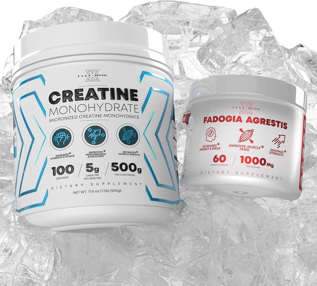 성과 Micronized 크레아틴 Monohydrate 분말 보충교재 + Fadogia Agrestis 글루텐 자유로운, 비 GMO, Vegan