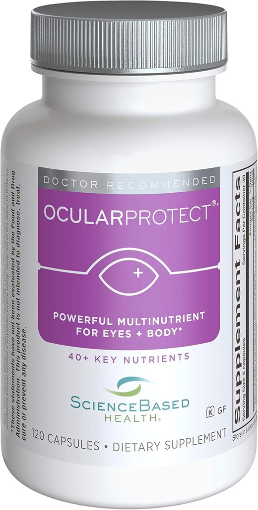 OcularProtect 전체적인 몸 공식 - 전문화된 눈 & 몸 Multinutrient - 120의 캡슐