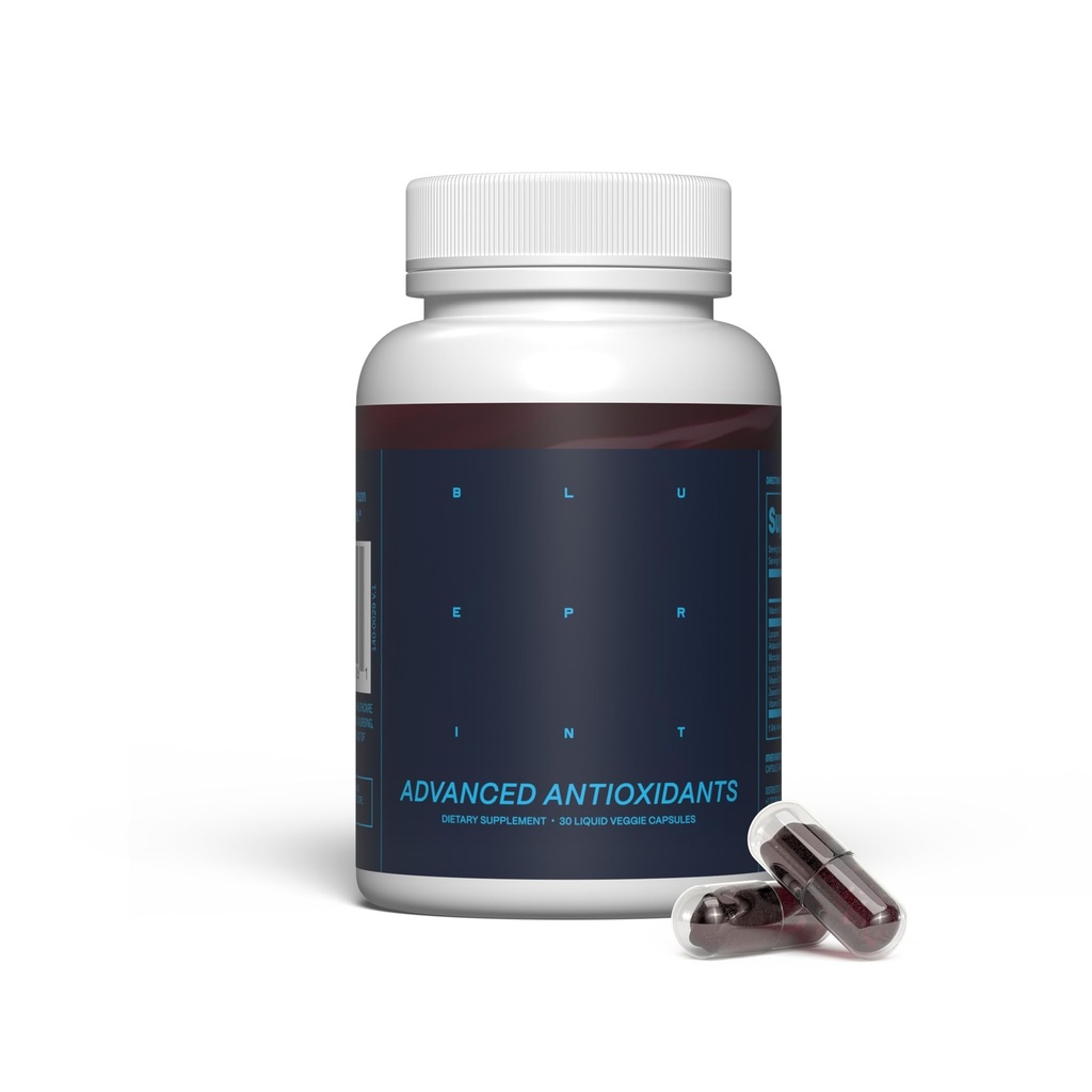 Blueprint Bryan Johnson 고급 산화제 보충 – Lutein, Zeaxanthin, Lycopene, 비타민 K1, K2 - Vision, Bone & Heart Support를위한 Vegan 캡슐 – 에센셜 Softgels의 업데이트 된 공식