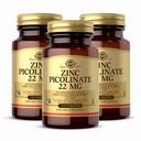 Solgar 아연 Picolinate 22 mg, 100 정제 (포장 3) - 건강한 피부를 승진 - 지원 면역 체계, 정상 맛 & 시각 - 산화 방지제 - 비 GMO, Vegan, 글루텐 자유로운, 고약 - 300 총 서빙