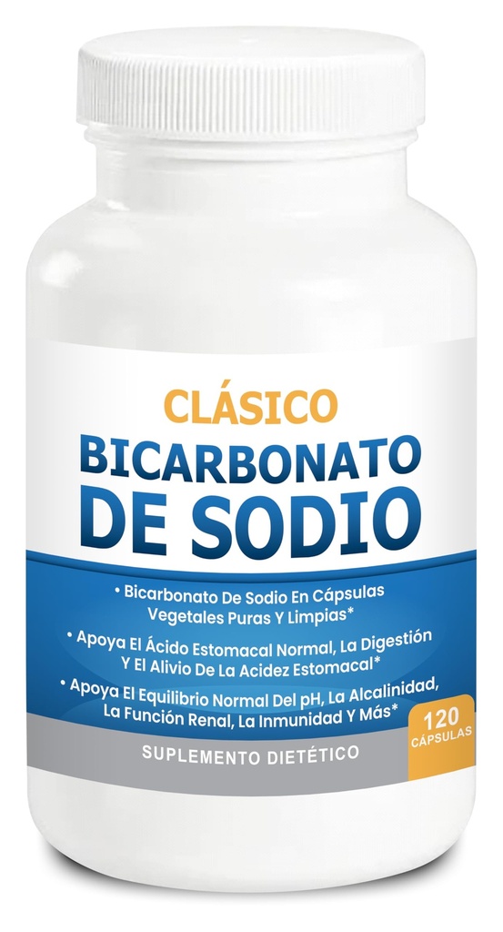 Bicarbonato de Sodio clásico 650 mg USO orgánico 자연적인 파스텔라 드 bicarbonato de Sodio en polvo Tabletas de bicarbonato de Sodio (cápsulas) Alcalinidad del ácido del estómago 120 cápsulas