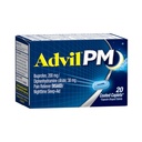 Advil PM (20 조사) 고통 Reliever/Nighttime 수면 원조는 모자, 200mg Ibuprofen, 38mg Diphenhydramine를 입혔습니다