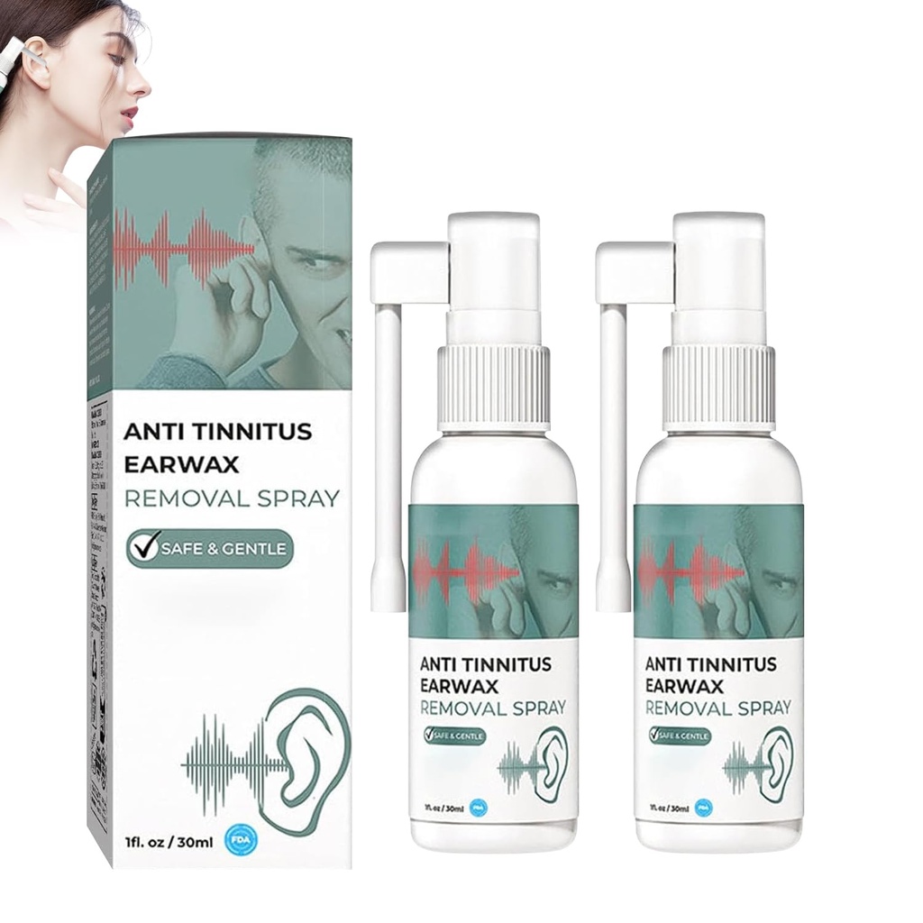 Hearing Restoration 살포, 반대로 Tinnitus Earwax 제거 살포, Earwax 청소 살포, 귀 (2PCS)를 위한 Tinnitus 살포