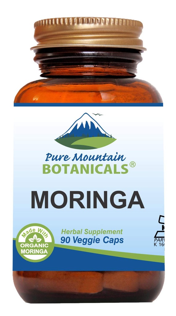 순수한 산 식물 Moringa 잎 캡슐 - 1000mg 유기 Moringa - 녹색 Moringa Oleifera Superfood 보충교재를 가진 Kosher Vegan 공식