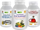 ANDREW LESSMAN 3 제품 눈 건강 번들 - 360 Softgels 궁극적 인 눈 지원, 최대 Essential Omega-3 및 완전한 Tocotrienols의 각각. 눈 건강 증진 및 지원