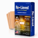 Re-Lieved 4% 리도카인 패치 최대 힘 - 알루미늄 자유로운, 물 저항하는 및 미국은 - Superior 끈으로 엮는 고통 안전 헝겊 조각을 빨리 구호합니다, 합동과 근육 Pain-3x6 인치 (31 조사)