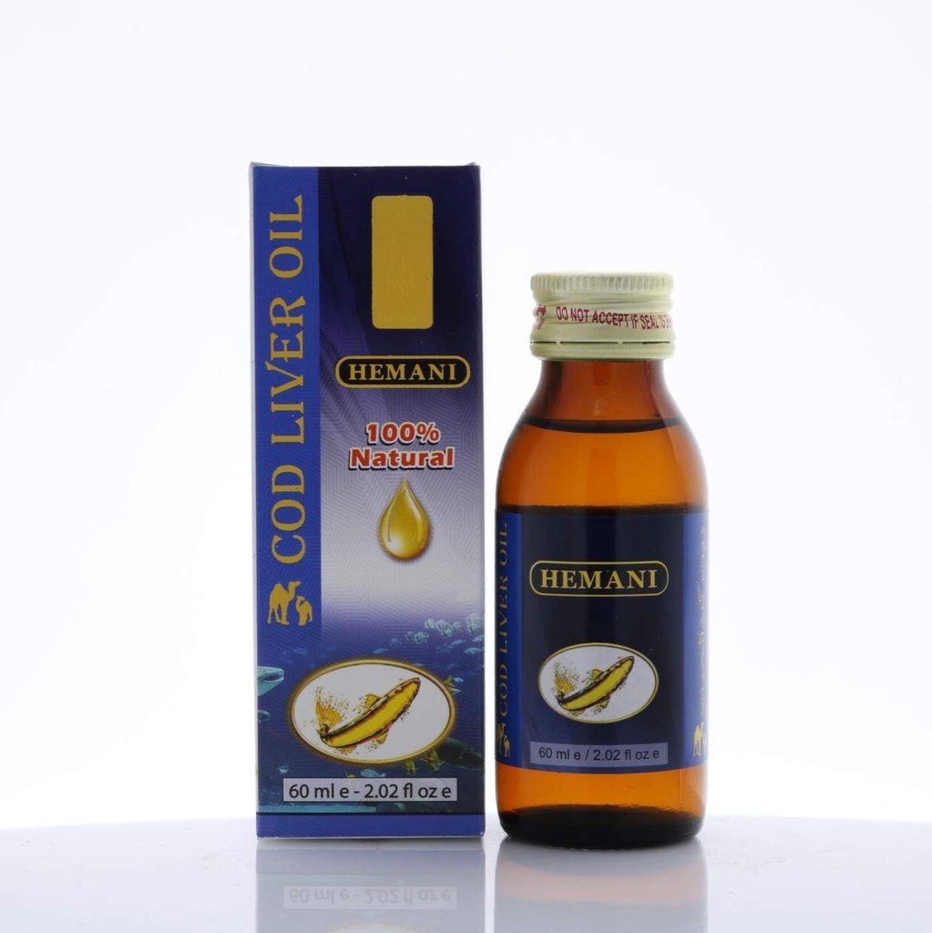 Hemani Cod Liver 오일 60mL (2 FL OZ) - 식용 기름