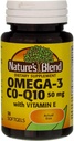 자연의 혼합 Co-Q10 & Omega-3 30 Sgels