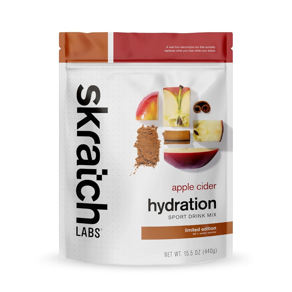 Skratch Labs Hydration Powder | 스포츠 드링크 믹스 | 운동용 전동 파우더, 내구시간 및 성능 | Apple Cider | 20봉 | 비 GMO, Vegan, Kosher