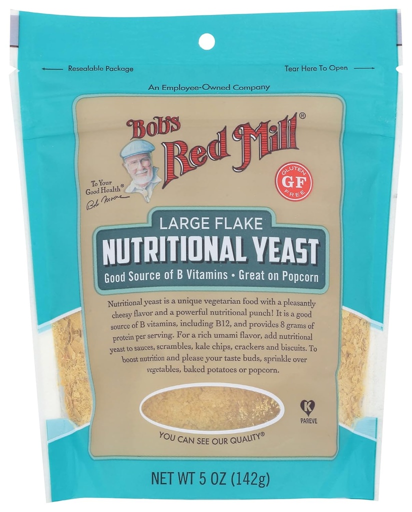 밥의 빨간 선반 영양 효모, 5oz (포장 4) - Vegan, Paleo 친절하고, Kosher