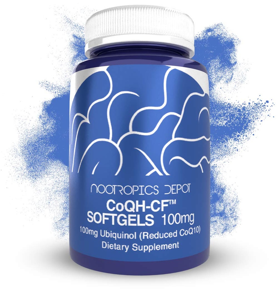 Nootropics Depot Ubiquinol CoQH-CF Softgel | 100mg Ubiquinol 보충교재 | 30 조사 | 감소된 CoQ10