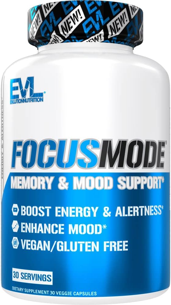 성인을 위한 Evlution 정신 에너지와 초점 보충교재 - Caffeine L Theanine 알파 GPC 및 Huperzine를 가진 Nootropics 뇌 지원 보충교재는 최고봉 성과를 위한 영양 초점 알약을 강화합니다