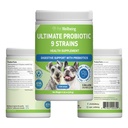 애완 동물 웰빙 궁극적 인 프로 바이오 틱 9 개 & 고양이를위한 균류 - Gut Microbiome 및 Digestion, Immune System Care, Urinary Tract Health, FOS, 2.5 Billion CFU - 11.29 oz (320 g) 분말 지원