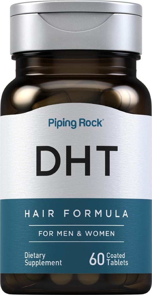 Piping Rock DHT Advanced Hair Formula | 60 정제 | 남성과 여성용| Non-GMO, 글루텐 프리 보충교재