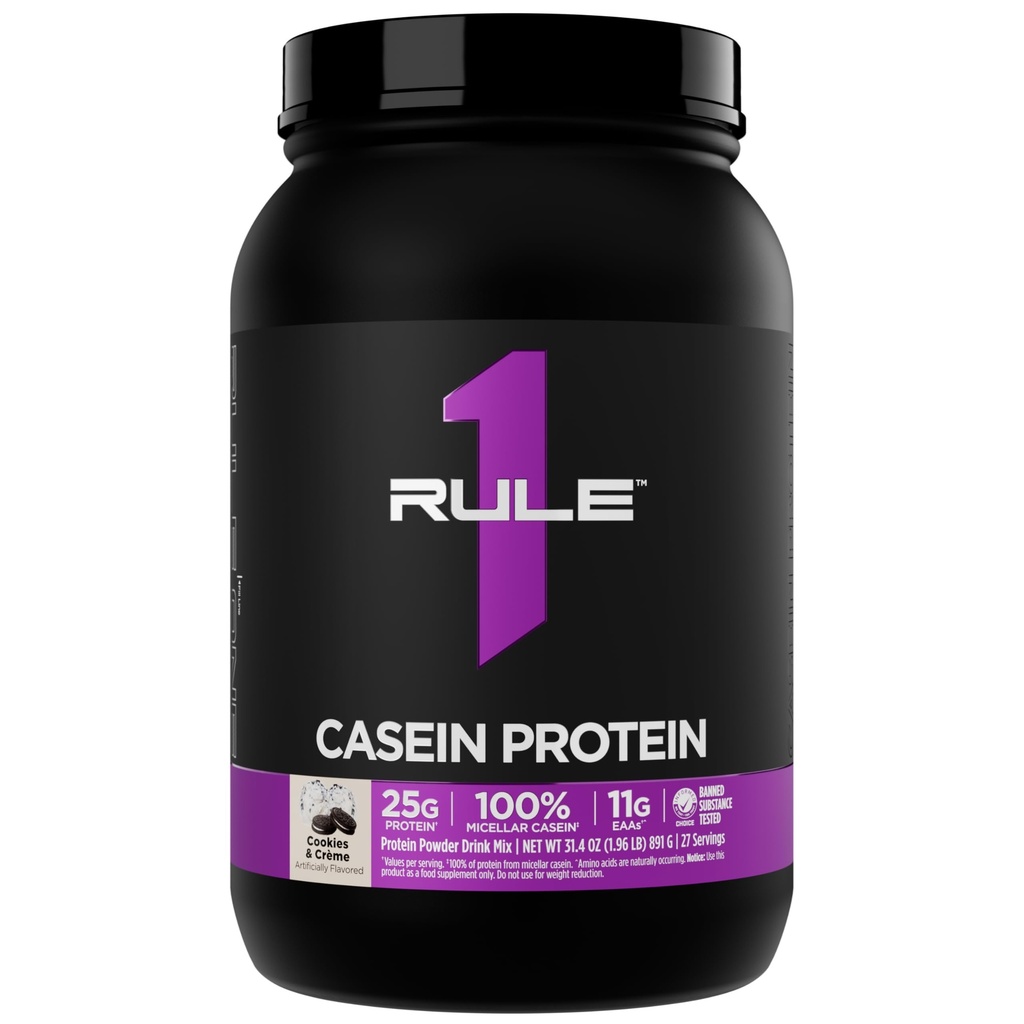 규칙 1 Casein Protein - 25g Protein 및 11g EAAs Per 서빙 당 심박 회복을위한 미첼라 Casein 및 식사 사이 지속 배송 (2 파운드 *, 쿠키 및 크림)