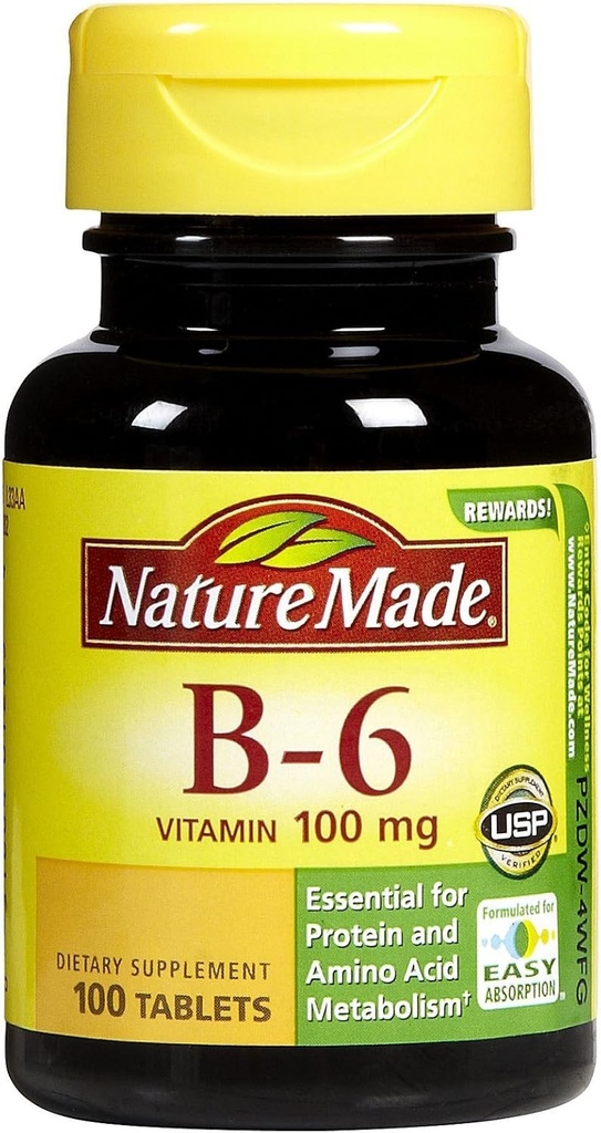 성격은 비타민 B6 100 mg 탭, 100 ct를 만들었습니다