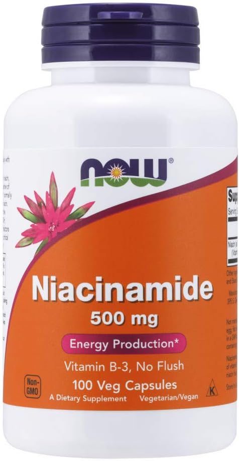 지금 음식 - Niacinamide 500 mg 100 모자 (포장 4)