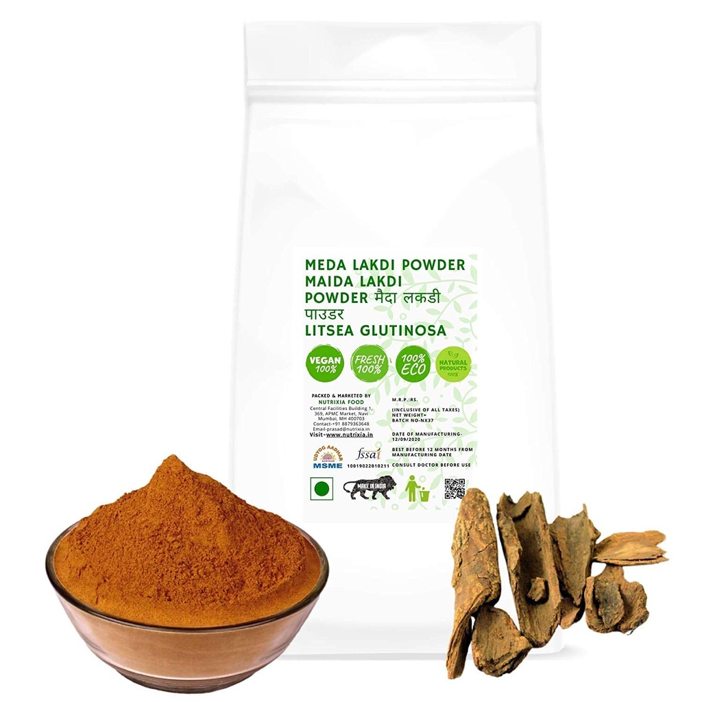 Nutranix Tna Meda Lakdi 분말-Maida Lakdi 분말-Maida 나무 분말-Litsea Glutinosa (100 Gms)