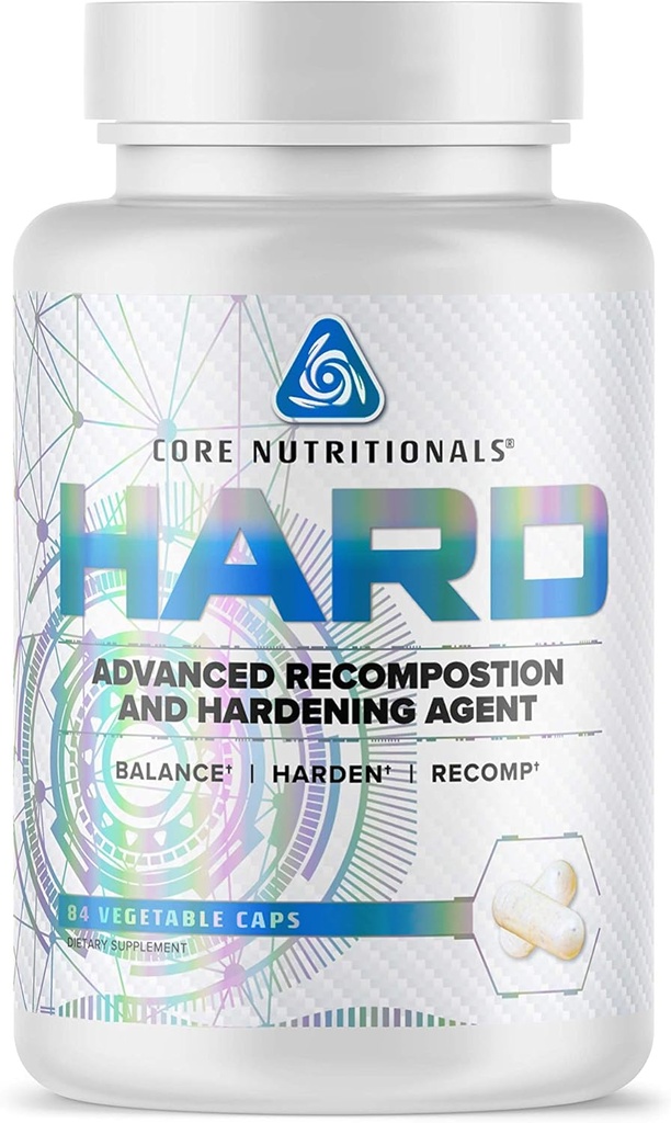 핵심 영양 Hard Recomposition & Hardening Agent | 호르몬 지원, Cortisol 관리, 지방 손실 | KSM-66, DIM, & L-Theanine | 84 캡슐