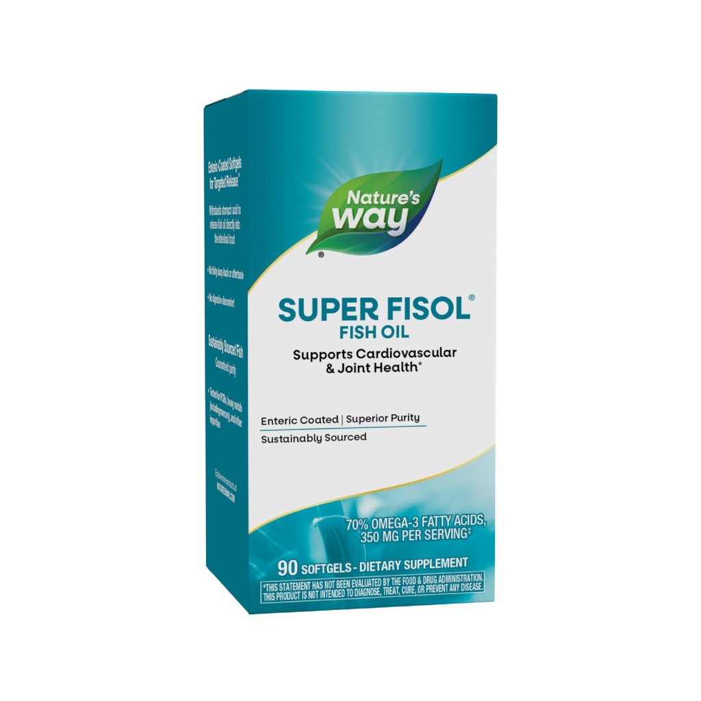 자연의 방법 슈퍼 Fisol 물고기 기름, Enteric 코팅, 지원 심혈관과 합동 건강*, 메가 Potency Omega-3s, 90 Softgels (포장 5 월병)