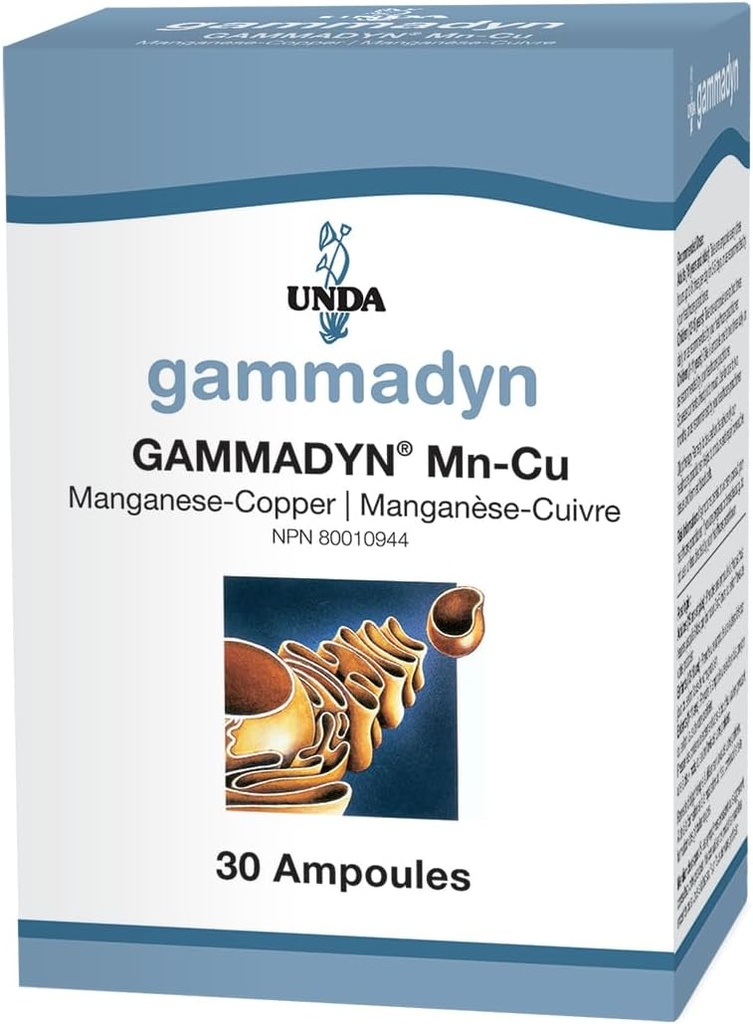 UNDA GAMMADYN Mn-Cu | 망간 구리 Oligo-Element 보충교재 | 30 Ampoules