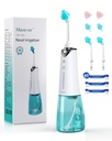 Nasal 관개 시스템, Sinus Relief & Nasal Care, 6 팁 및 40 소금 팩 Nasal 관개 Sinus Rinse 시스템 키트가있는 전기 Neti 냄비 성인 및 Kid
