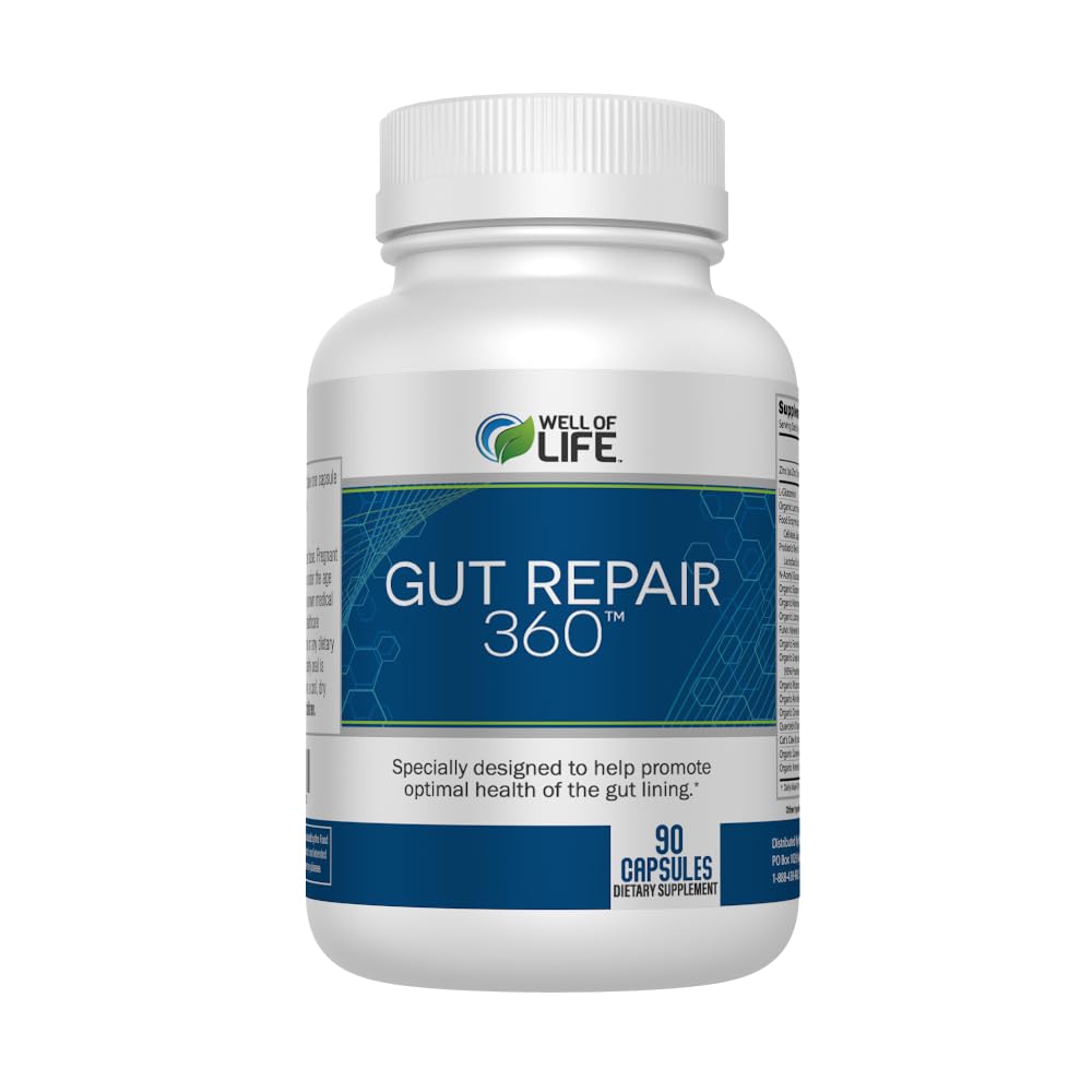 Gut Repair 360 : 실험실에서 천연 공식 Emerged - 순수 에센스 유기 캡슐 비 GMO 글루텐 - 무료 소이 - 무료 유제품 - 건강한 과트 지원
