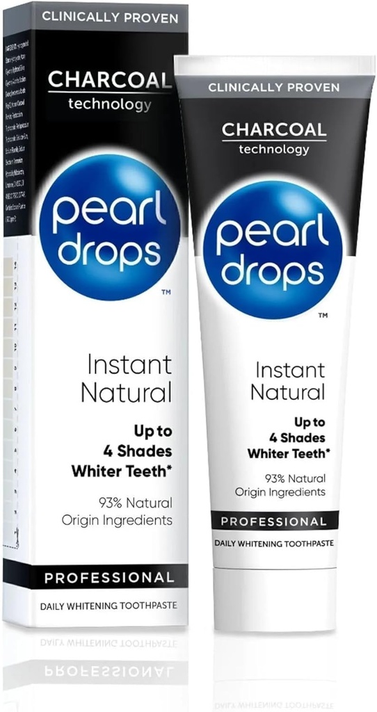 Pearl Drops 즉시 자연적인 백색은 Charcol 75ml를 활성화했습니다