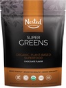 슈퍼 그린 #1 그린 슈퍼 푸드 분말 | 100 % USDA 유기 비 GMO Vegan Supplement | 20 + 전체 식품 (Spirulina, Wheat Grass, Barley), 프로 바이오 틱스, 섬유 및 효소 (오리지널, 30 서빙) (크릴)