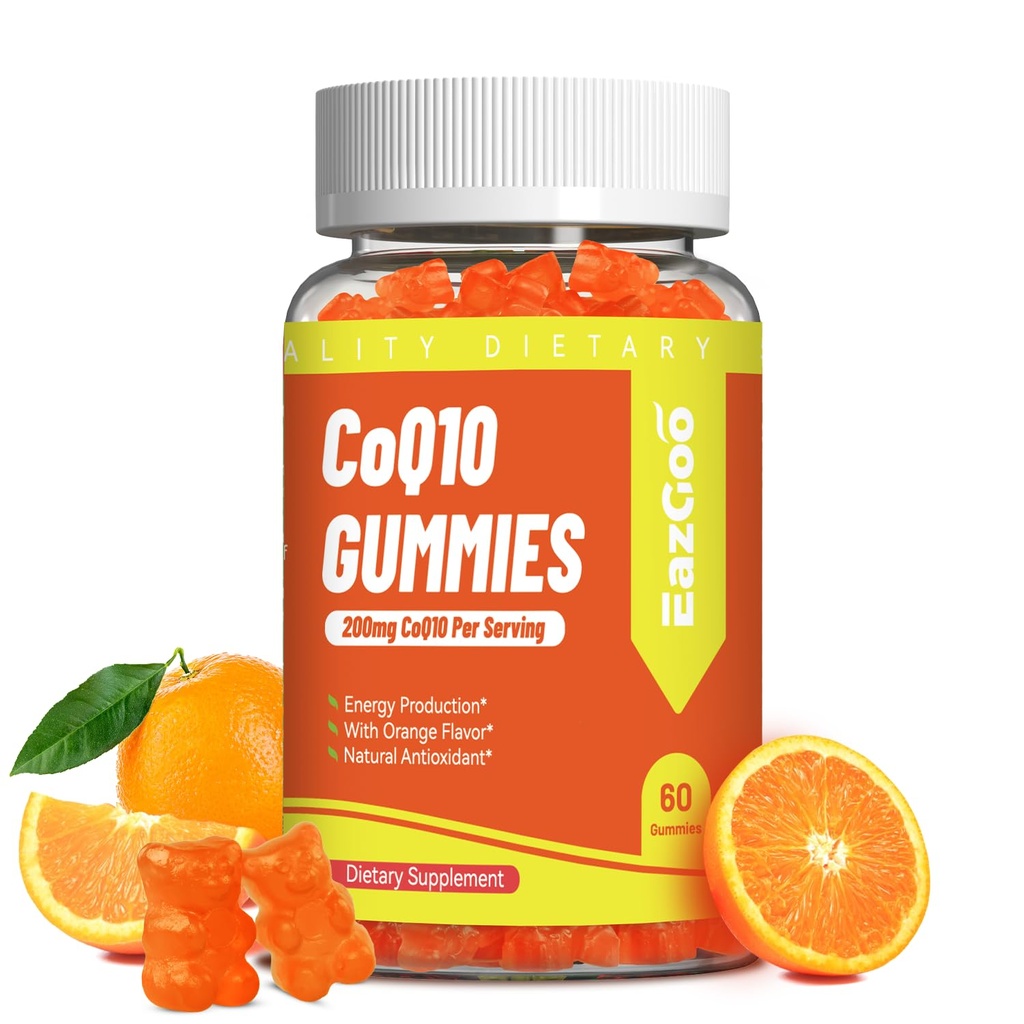 CoQ10 Gummies 200mg의 에너지 생산을 위한 Vegan 보충교재, 비 GMO, 글루텐 자유로운 (60의 Gummies)