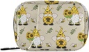 Gnome Bees Pill Box 7 Day Pill Case Travel Pill 주최자 가방 지퍼 휴대용 주간 비타민 의학 보충 홀더 파우치 가방