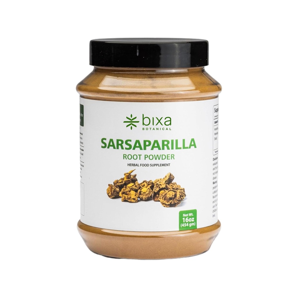 Bixa BOTANICAL Sarsaparilla 뿌리 분말 | Hemidesmus Indicus (Anantmool) | Ayurvedic 초본 보충 | 글루텐 무료, 비 GMO, 증기 치료, 채식, 100 % 순수, 140 + 초본 유산의 년 | 1 lb/16oz