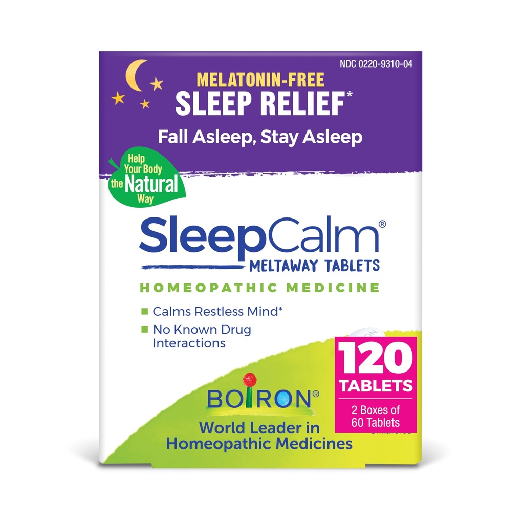 Boiron SleepCalm Sleep Aid for Deep, Relaxing, Restful Nighttime Sleep - Melatonin-Free 및 Non Habit-Forming - 60 개 (패키지 2)