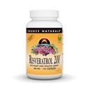 Source Naturals Resveratrol 200 mg 심장 및 건강한 노화 - 120 채식 캡슐