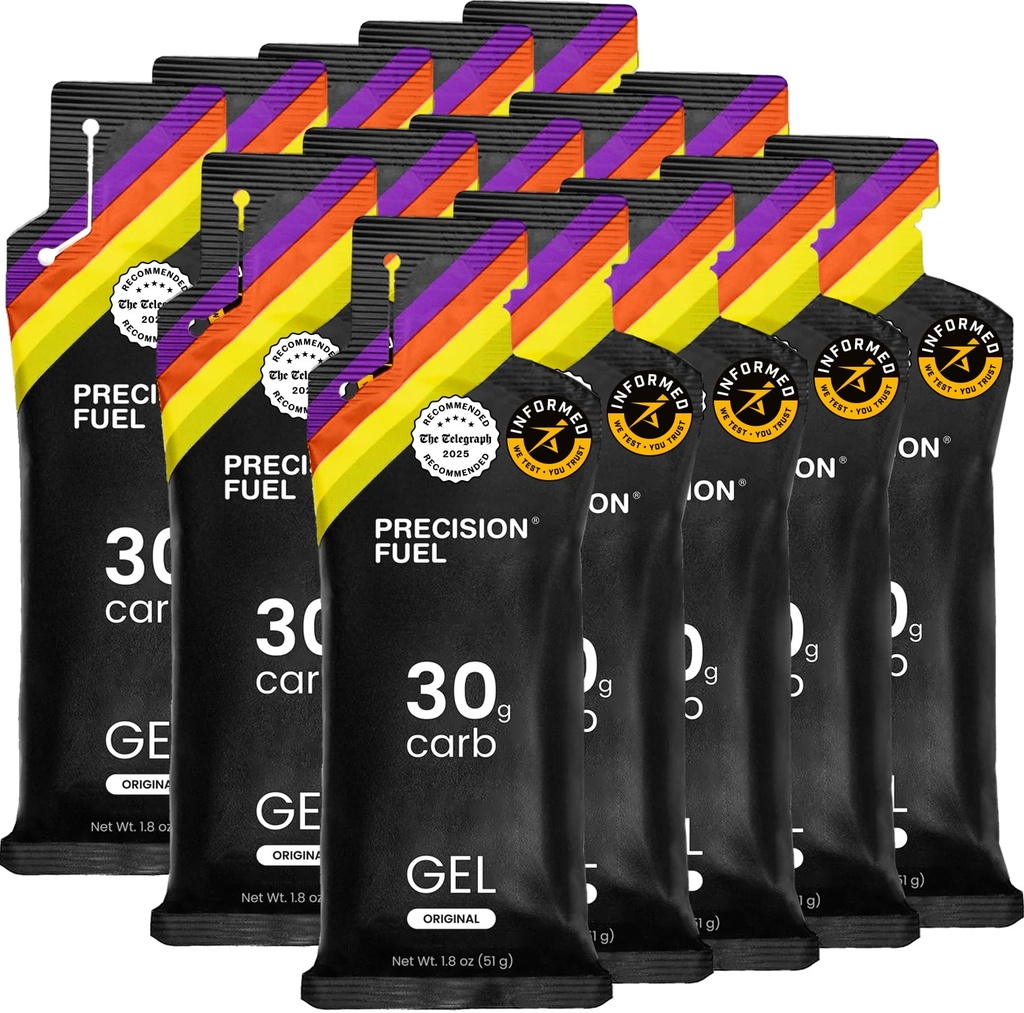 Precision Fuel 30 Energy Gels - Mild, Neutral Flavour Running Gels for Endurance Athletes, 30g Carbohydrate, Easy-to-Digest, Run & Long-Duration Sports에 적합 (15 포장)