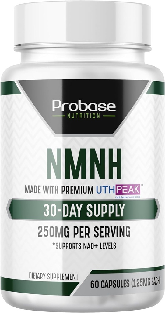 Uthpeak NMNH NAD 보충교재 250mg - 건강한 시효를 위한 추천된 복용량, Cognitive 기능 지원 (60의 캡슐)를 위한 기억 초점 보충교재 - NR, NAD, Quercetin 및 Fisetin에 대안