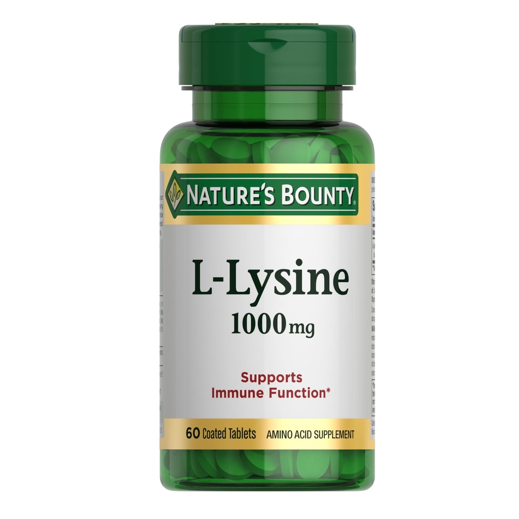자연의 Bounty L-Lysine 1000 mg, 60 정제 (포장 3)