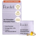 Perelel 1st Trimester Prenatal 팩, Folate를 가진 Multivitamin, 비타민 D, Omega 3, 철 & Ginger의 이른 임신을 위한 영양 지원, Soy & 글루텐 자유로운, 비 GMO, 30 매일 알약 팩